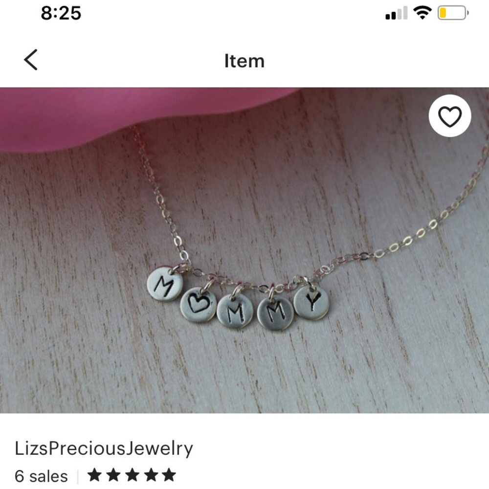 Handmade dainty stamped necklace
